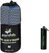 Pandoo Reishanddoek Blauw - Medium 130 x 80 cm - Sneldrogend - Compact - Absorberend - Spaarzaam met Dr Isla Bamboe Doekjes