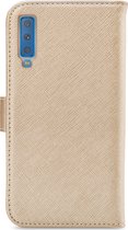 My Style Flex Wallet Telefoonhoesje geschikt voor Samsung Galaxy A7 (2018) Hoesje Bookcase Portemonnee - Goud