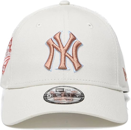 New Era 9fortyâ® Mlb Patch New York Yankees Cap 60503506 - Kleur Beige - Maat 1SIZE