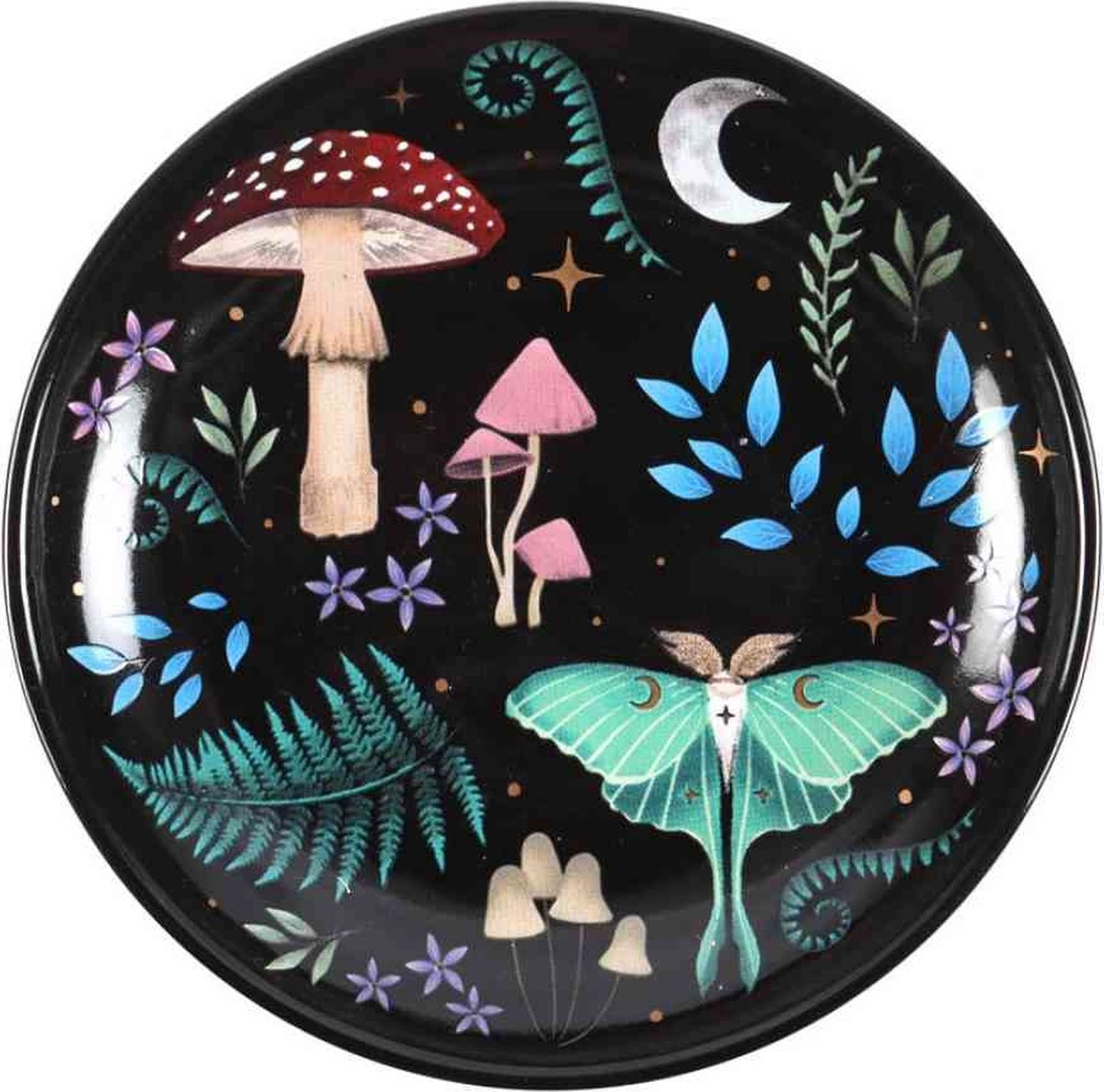 Something Different - Round Dark Forest Print Decoratie schaaltje - Multicolours