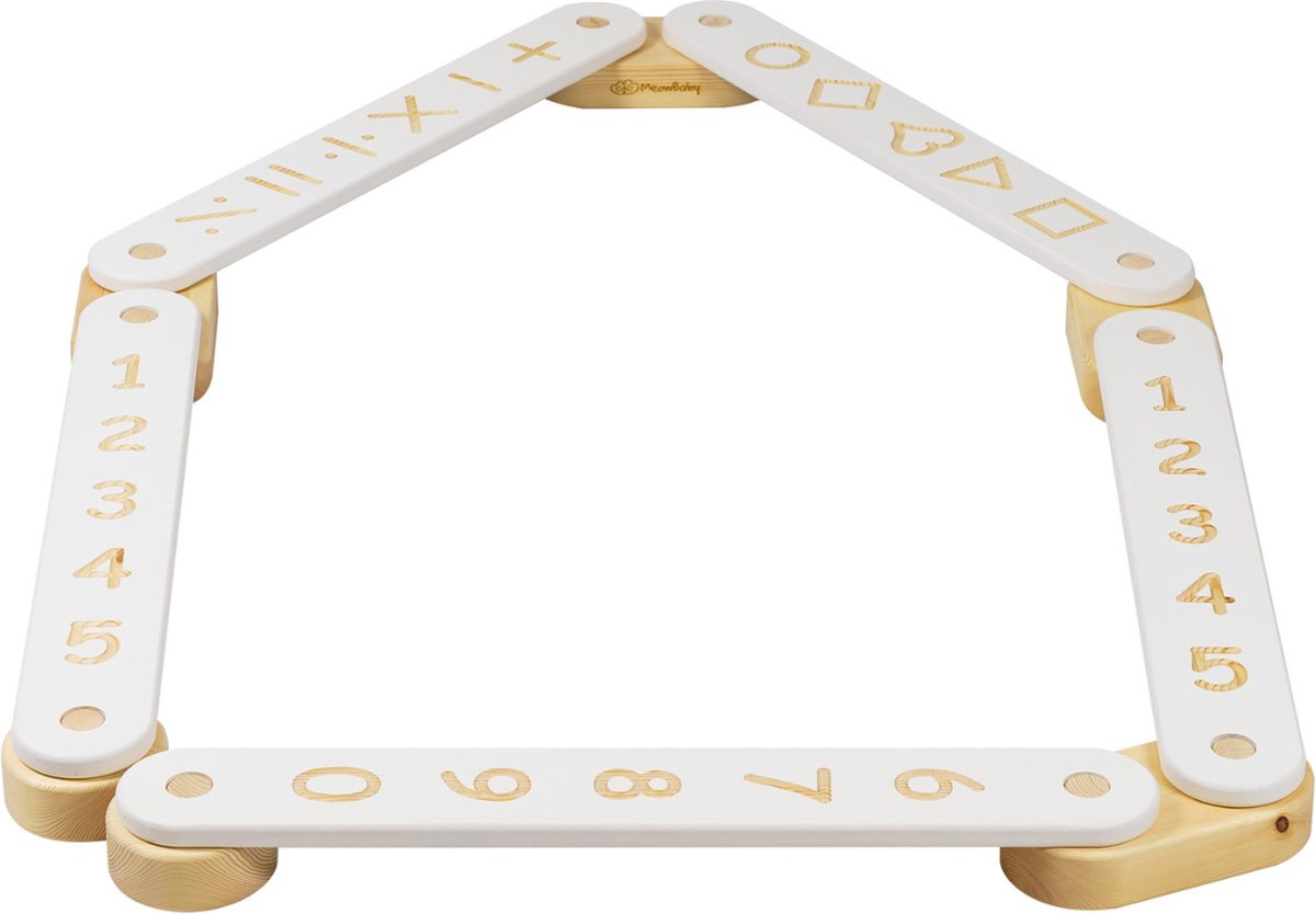 Evenwichtsbalk | balanspad| Dennenhout | Wit