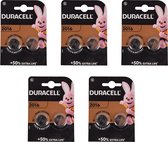 Duracell CR2016 Lithium Batterijen - 5 Sets (10 Stuks) - 3V - 50% Extra Life - Baby Secure Packaging