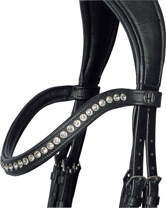 Oornetje voor paard strass zwart