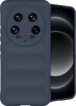 iMoshion Hoesje Geschikt voor Xiaomi 14 Ultra Hoesje Siliconen - iMoshion EasyGrip Backcover - Donkerblauw