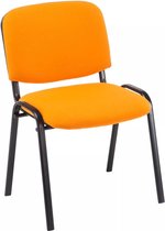 In And OutdoorMatch Bezoekersstoel Deontae - Stoel oranje - Met rugleuning - Vergaderstoel - Zithoogte 45cm