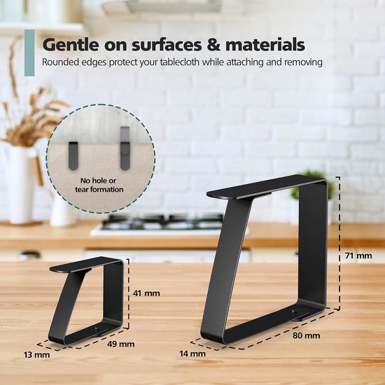 Lot De 10 Pinces à Nappe, Pince Nappe Extérieur Inoxydable, Pince Pour Table Pour Cuisine Acier Inoxydable Nappe Clips Anti Pinces Pour Nappes In Aci 96596441