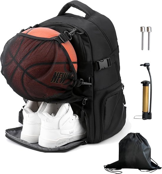 Basketbalrugzak met apart balvak en schoenenvak voor voetbal, volleybal ...