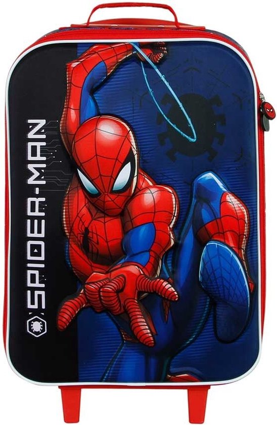 Spiderman jongens 3D trolley kinderkoffer