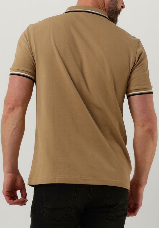 Fred Perry Twin Tipped Fred Perry Shirt Polo's & T-shirts Heren - Polo shirt - Khaki - Maat XS