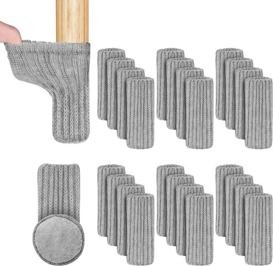 24 stuks elastische stoelsokken - Meubelsokken voor stoelpootdoppen