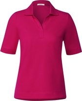 CECIL Piquee Polo Shirt Dames Poloshirt - pink sorbet - Maat XXL