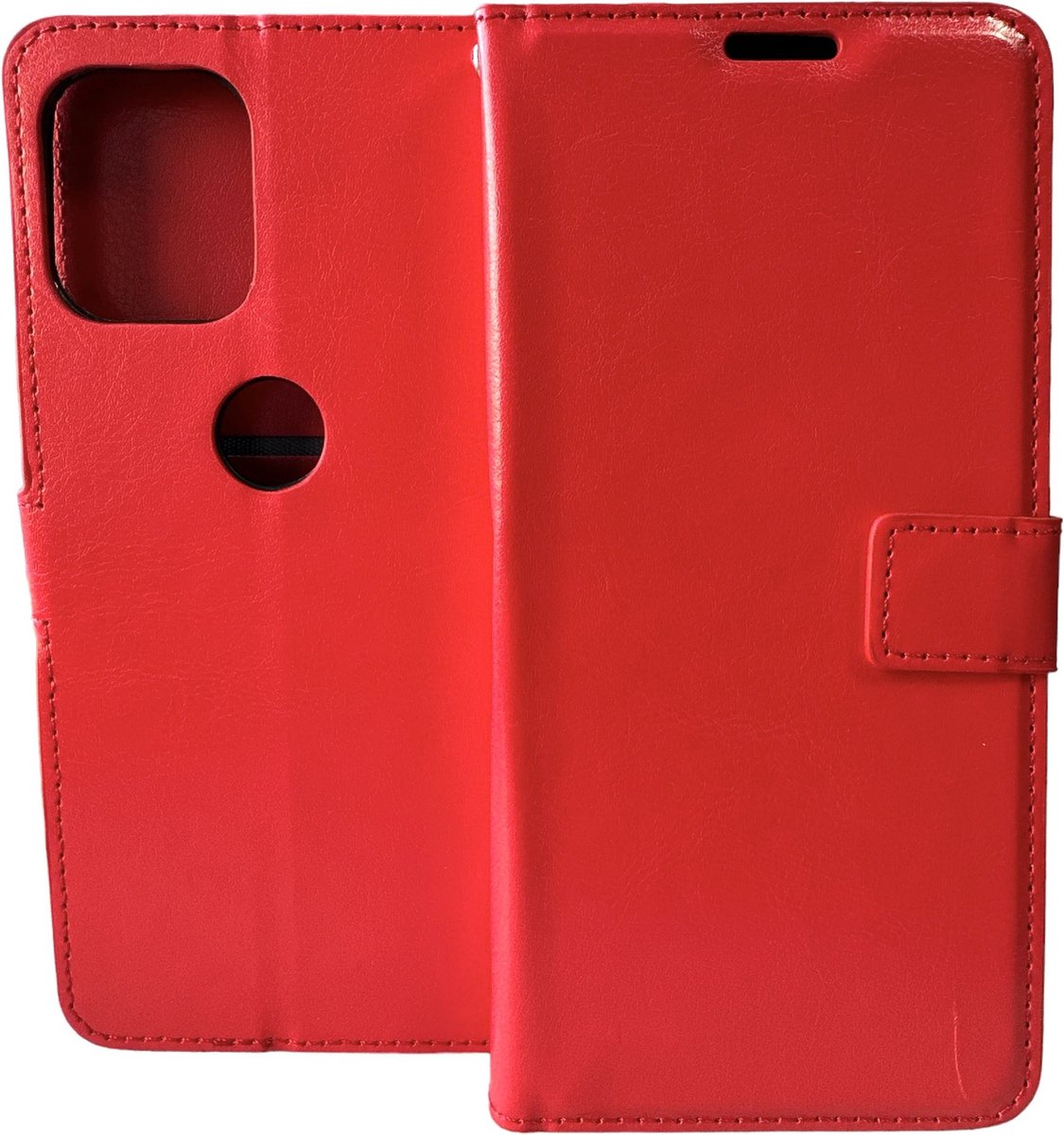 Bookcase Geschikt voor: Motorola Moto G100 - Rood - portemonnee hoesje
