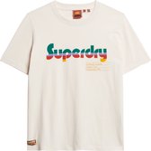 Superdry RETRO FLOCK RELAXED T SHIRT Dames T-shirt - Maat XL
