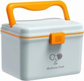 Medicine Box met Mini Medicine Box - Eerste Hulp Kit voor Thuis - 2 Compartimenten - Blauw