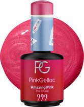 Pink Gellac 222 Amazing Pink Gel Lak 15ml - Glanzende Roze Gellak Nagellak - Gelnagels Producten - Gel Nails