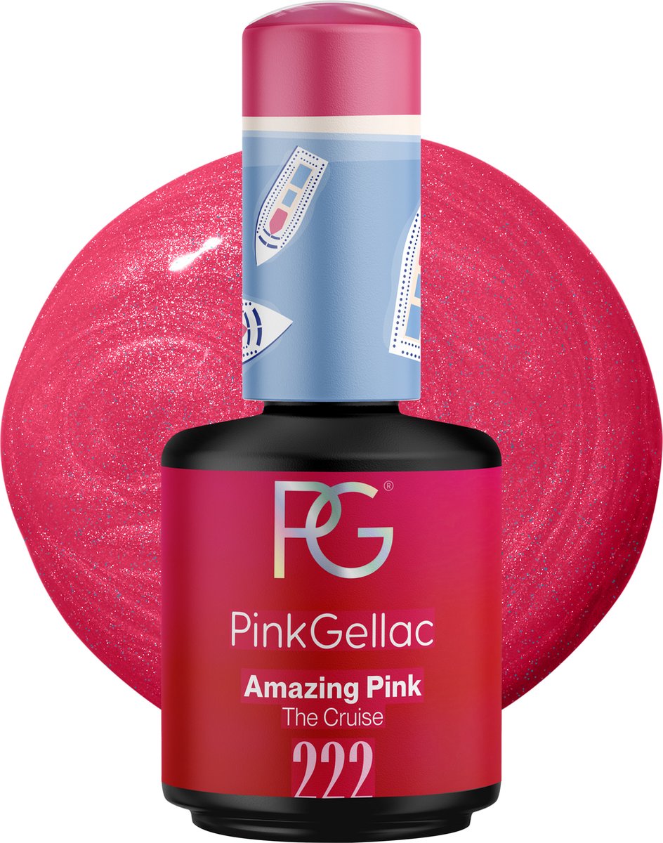 Goedkoopste Pink Gellac Gellak - 222 Amazing Pink 15ml - Glanzende Roze Gel Nagellak - Gellac - Gel Nagels Producten