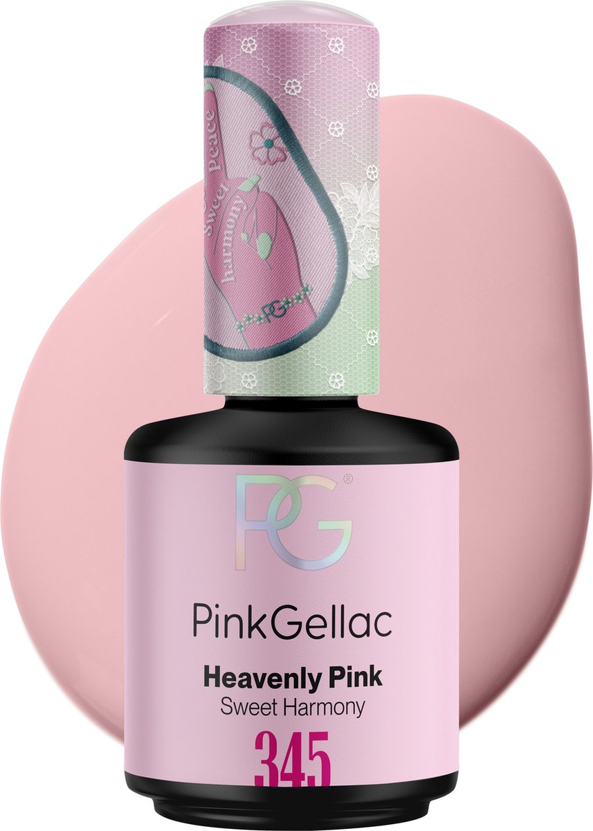 Pink Gellac 345 Heavenly Pink Gellak Nagellak 15ml - Glanzend Roze Gel Lak - Gelnagels Producten - Gel Nails
