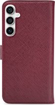 My Style Telefoonhoesje geschikt voor Samsung Galaxy S23 FE Hoesje | My Style Flex Wallet Bookcase Portemonnee | Pasjeshouder voor 3 Pasjes | Telefoonhoesje voor Pinpas / OV Kaart / Rijbewijs - Bordeaux | Bordeaux rood