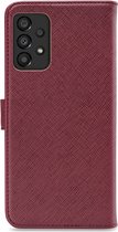 My Style Telefoonhoesje geschikt voor Samsung Galaxy A33 Hoesje | My Style Flex Wallet Bookcase Portemonnee | Pasjeshouder voor 3 Pasjes | Telefoonhoesje voor Pinpas / OV Kaart / Rijbewijs - Bordeaux | Bordeaux rood