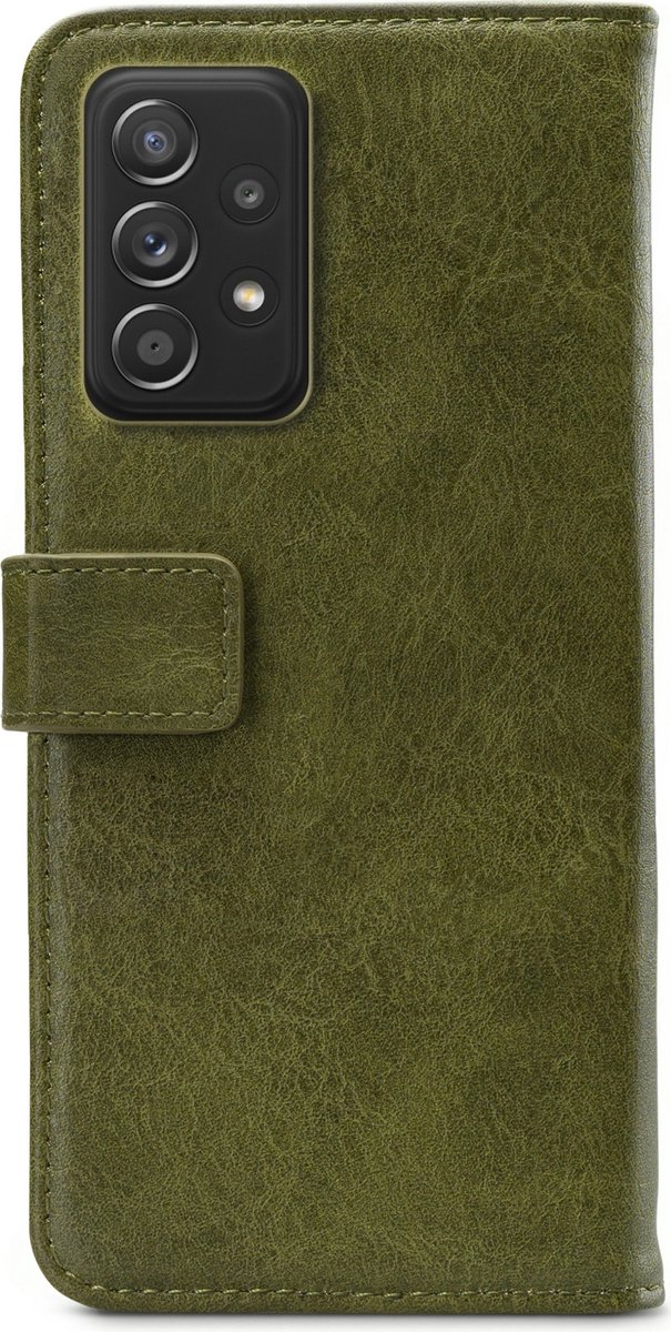 Mobilize Telefoonhoesje geschikt voor Samsung Galaxy A52s 5G Hoesje | Mobilize Elite Gelly Bookcase | Pasjeshouder voor 3 Pasjes | Telefoonhoesje voor Pinpas / OV Kaart / Rijbewijs - Groen