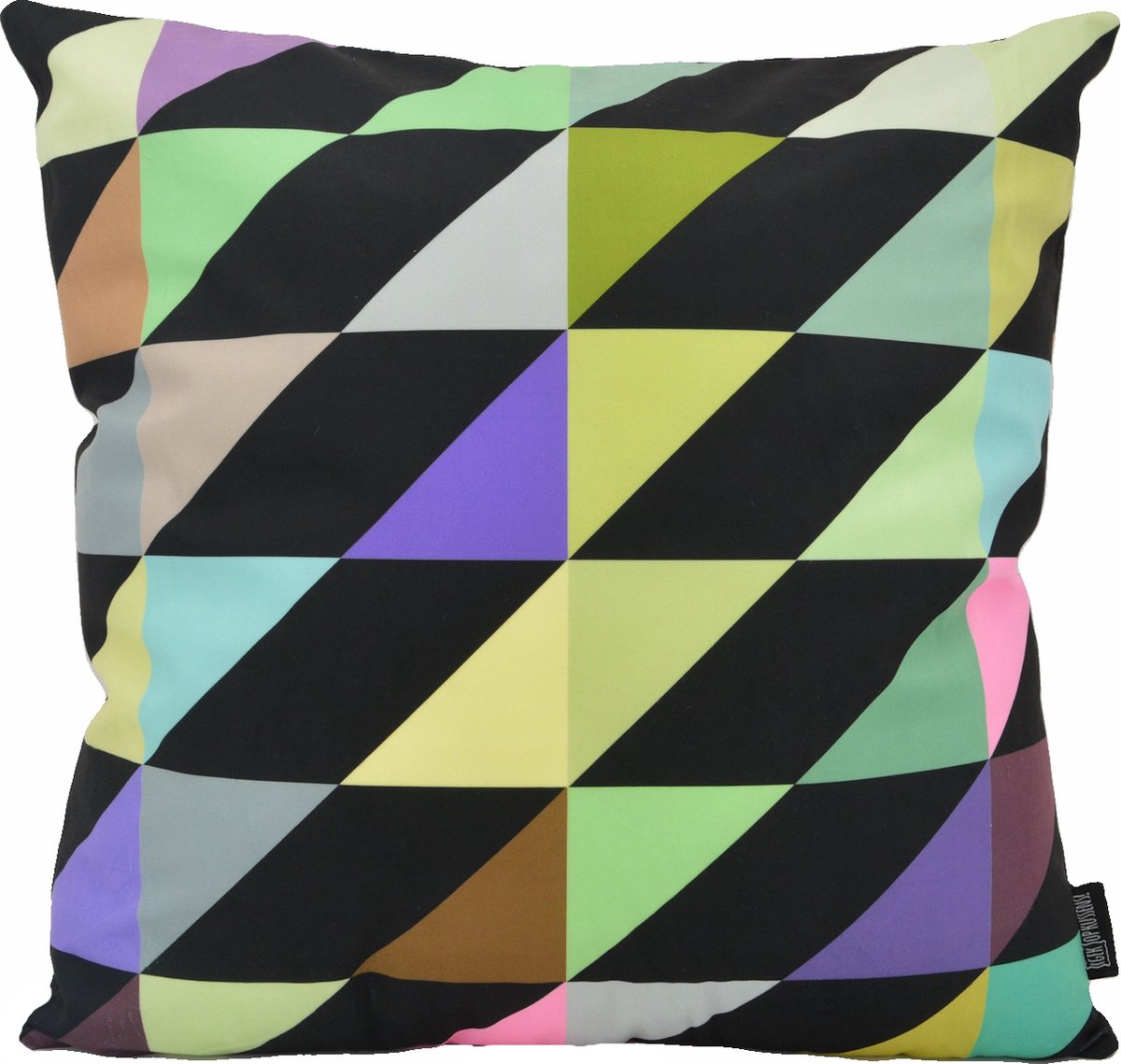 Gek op Kussens! Retro Graphic Style #3 Kussenhoes | Katoen/Polyester | 45 x 45 cm Groen/Zwart