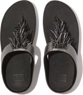 FitFlop Rumba Beaded Metallic Toe-Post Sandals ZWART - Maat 36