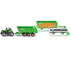 SIKU 1848, DEUTZ Agrotron X720 tractor met Joskin-cargo hangerset, schaal 1:87, metaal/kunststof