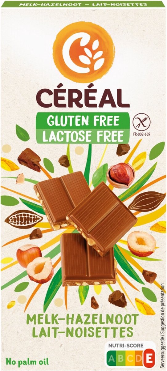 Céréal Chocoladetablet Melk Hazelnoot - 5 x 100 gr - Voordeelverpakking