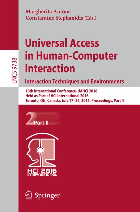 Universal Access in Human-Computer Interaction. Interaction  ... - cover