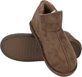 Apollo Sloffen Heren Suede Zwart Maat 43 44 Pantoffels heren bol