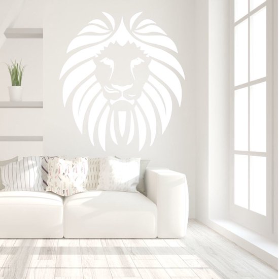 Muursticker Lion - Or - 60 x 66 cm - Salon chambre bébé et chambre d'enfant - Muursticker4Sale
