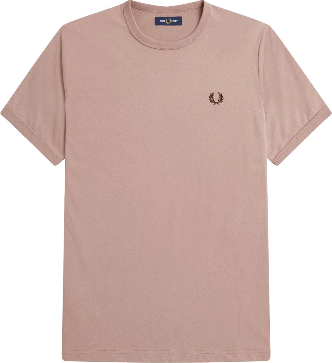 Fred Perry Ringer T-shirt Polo's & T-shirts Heren - Polo shirt - Lichtroze - Maat S