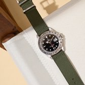B&S Nylon Horlogeband Luxury - Safari Olive Canvas - 20mm