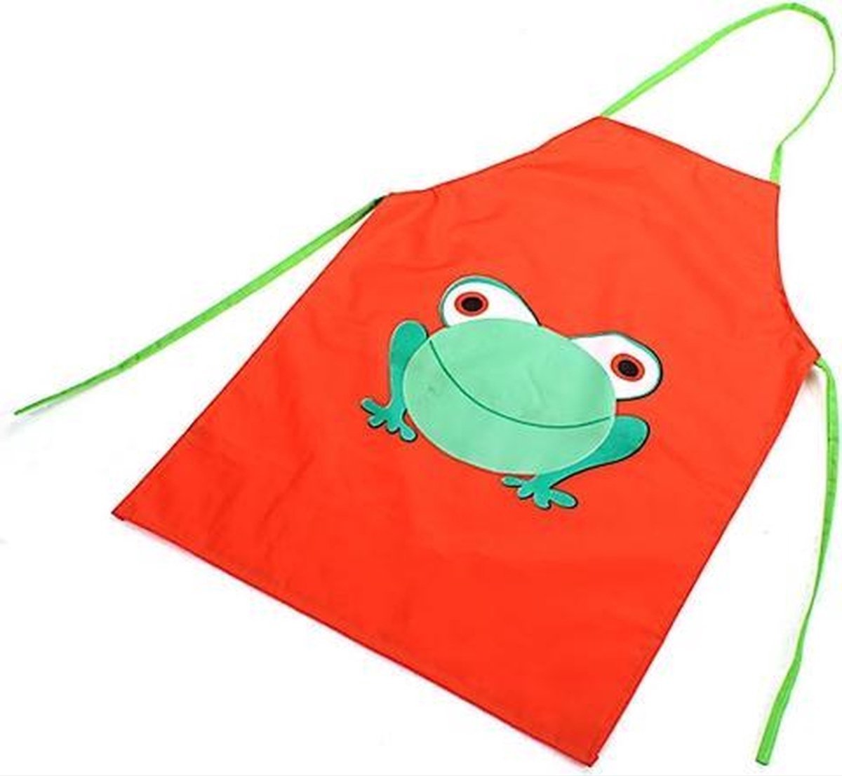 Finnacle - Verfschort - Kinderschort - Schort - Kookschort - Oranje - Met kikker - Kliederschort - Kinder-verfschort - Knutselschort - Schilderschort - One size