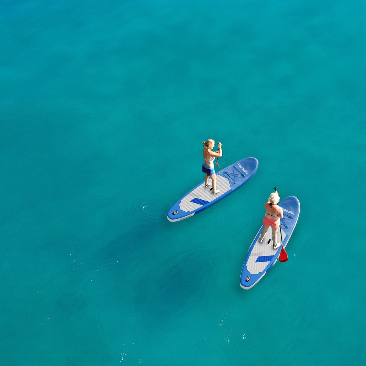 LifeGoods SUP Board Allround Compact - 120 KG Draagkracht - 300 x 76 cm - Opblaasbaar - Compleet SUP pakket - Blauw – foto 7