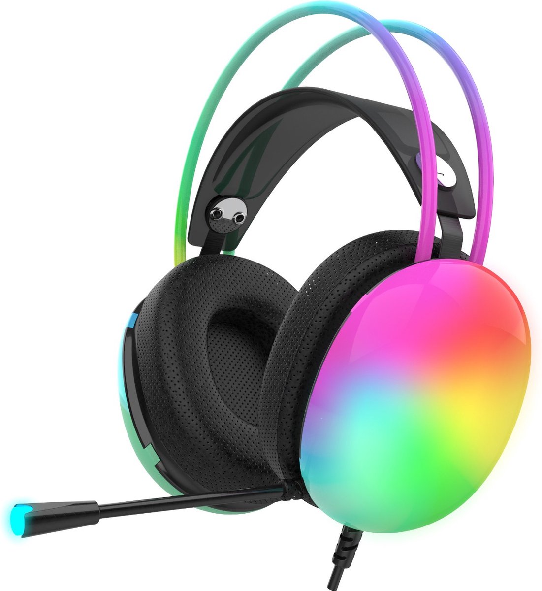 BasicTeQ: INCA Gaming Headset IGK-X8S 7.1, USB, RGB-LED, Zwart. Koptelefoon geschikt voor Android, iOS, MAC, Nintendo Wii U, Nintendo Wii, PlayStation 1 t/m 5, PlayStation Vita, PlayStation X, PSP, Windows, Xbox (€36,25 bij BasicTeQ)