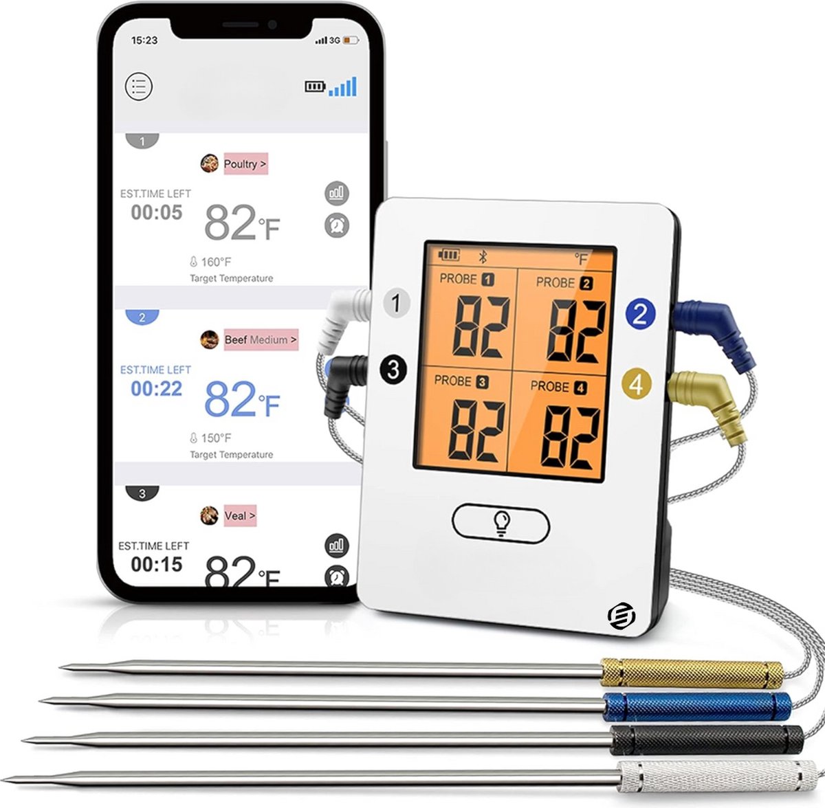 Equivera Vleesthermometer - BBQ Thermometer - Kernthermometer - Oventhermometer - Digitale Thermometer - Premium