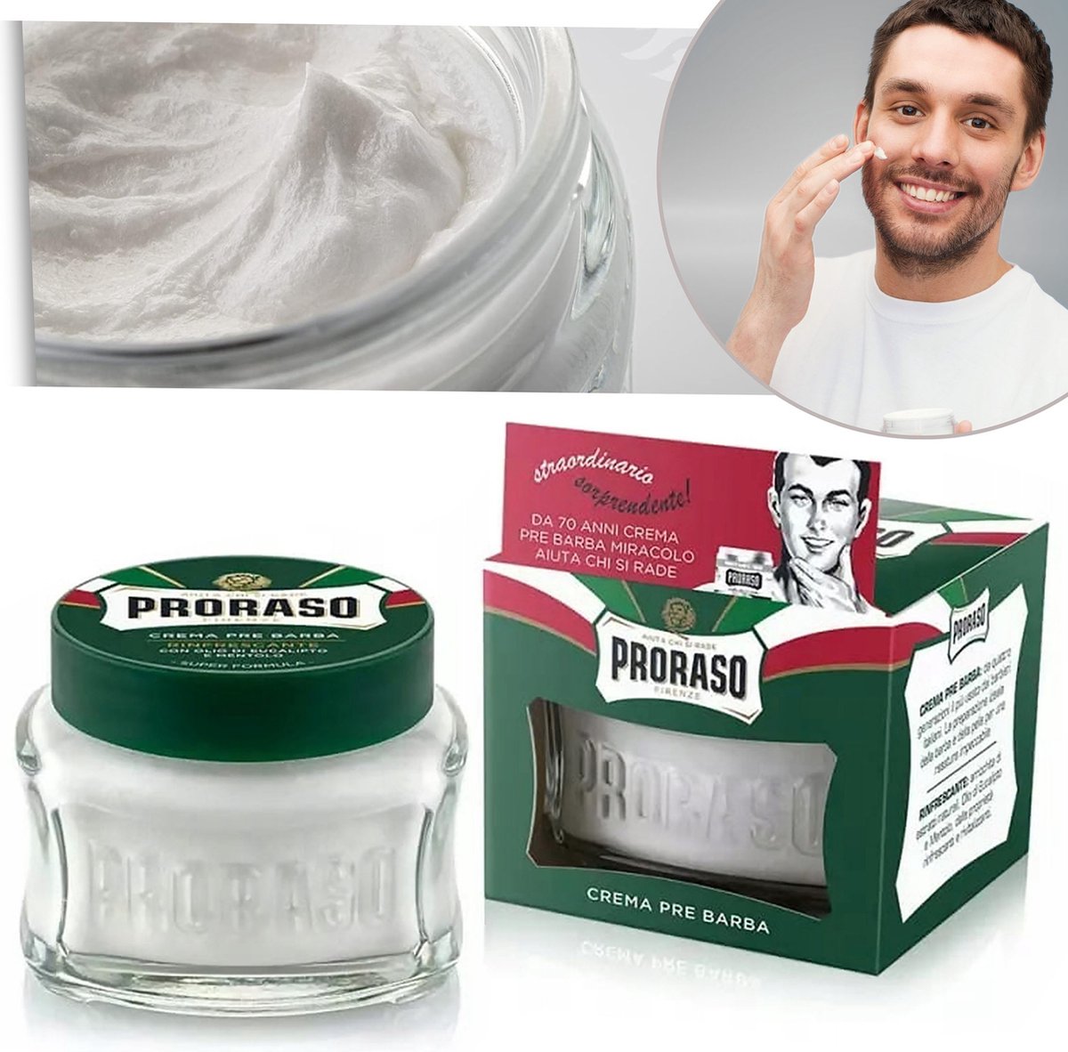 Proraso - Scheercrème - Tegen Irritatie, Verfrissend 100 ml