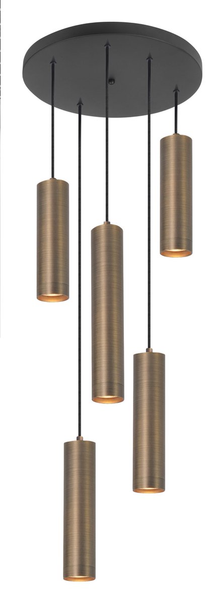 Highlight - Hanglamp Perugia 5 lichts Ø 35 cm brons zwart