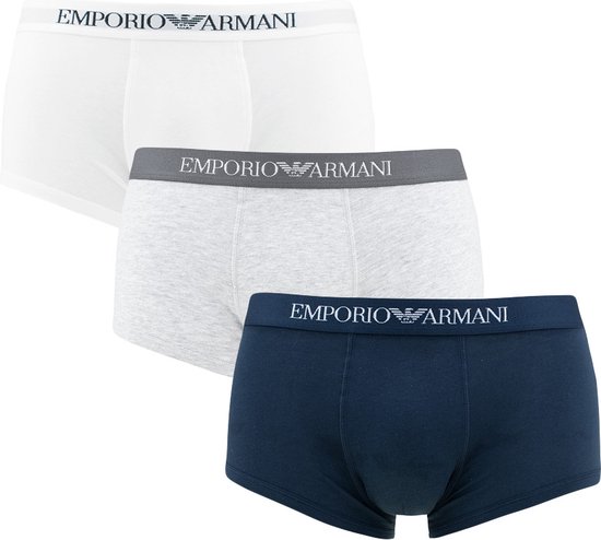 Slip Emporio Armani - Taille XL - Homme - blanc / gris / bleu
