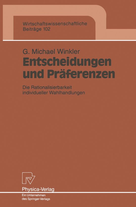 Entscheidungen und Präferenzen - cover