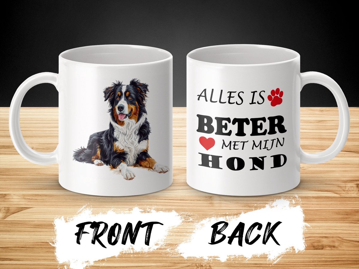 Mok Australian Shepherd Alles is beter met mijn hond - dog - doglover