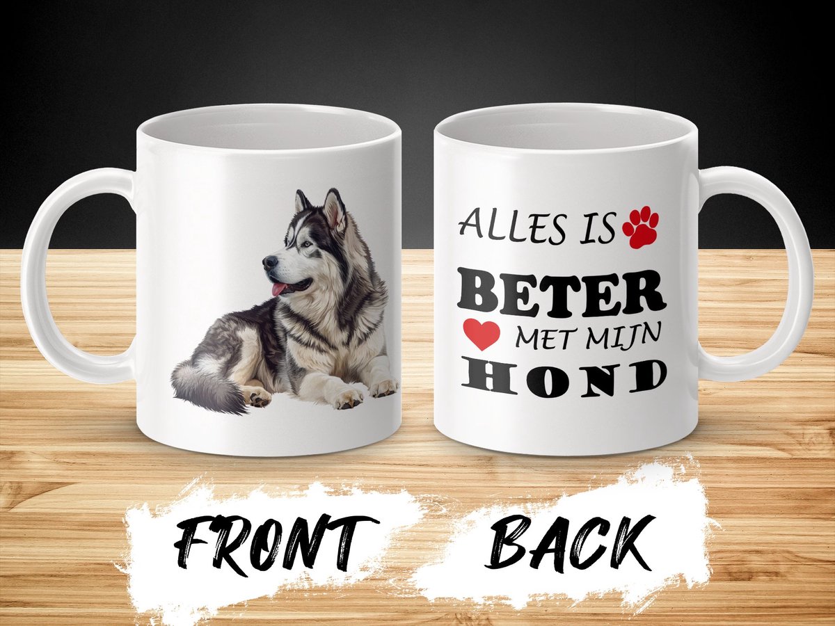 Mok Alaskan Malamute Alles is beter met mijn hond - dog - doglover