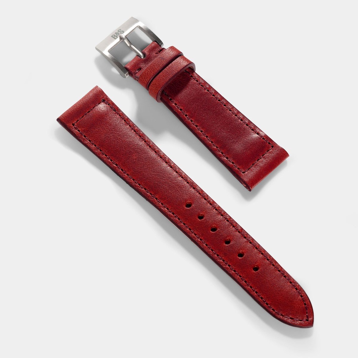 BS Leren Horlogeband Luxury - Chimney Red - 20mm