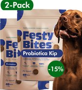 Probiotica Hond (kip) - Bij jeuk - Gras eten - Diaree - Braken - Ondersteunt Darmflora & Spijsvertering - Hondensnacks - FAVV goedgekeurd - VOORDEELBUNDEL (2 pack) - Hondensupplement - 120 Hondensnoepjes