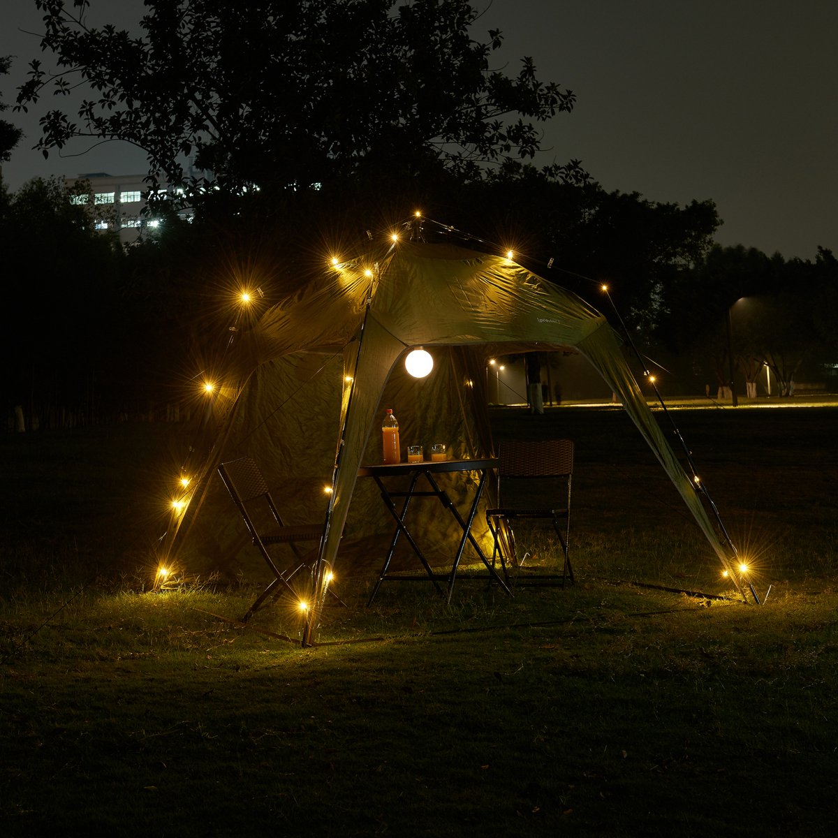 LED Paviljoen Barendrecht partytent 250x250x190 cm groen pro.tec