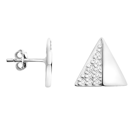SOFIA MILANI - Dames Oorbellen 925 Zilver - Verguld - Zeshoek Stud Oorbel - E2387