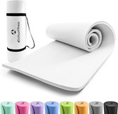 #DoYourFitness - Extra dikke fitness mat - »Jivan« - duurzaam, non-slip, huidvriendelijk, slijtvast - 183 x 61 x 2,0 cm - wit