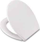 Antibacteriële toiletbril met softclose-mechanisme en snelsluiting, kunststof, wit, one size