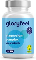 gloryfeel - Magnesiumcomplex - 5 premium verbindingen - magnesiumcitraat, oxide, bisglycinaat, malaat & ascorbaat - bioactieve magnesiumbronnen